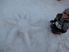 09-0922 pieuvre des neiges de Sara au concours à Flaine