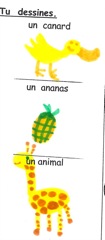 090111SR canard, ananas et girafe